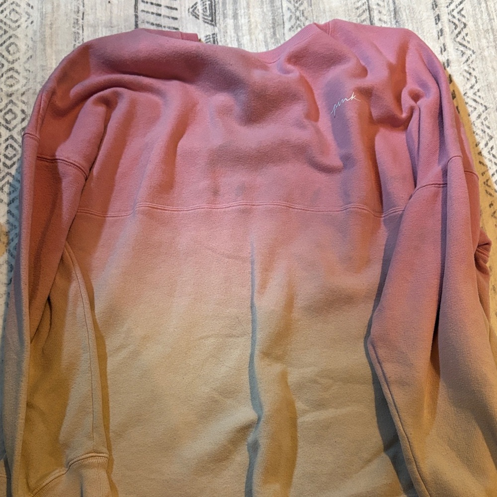 Victoria's Secret Pink and Tan Long Sleeve Tee